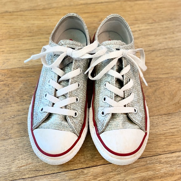 Other - Converse Chuck Taylor Silver Glitter All Star Shoe